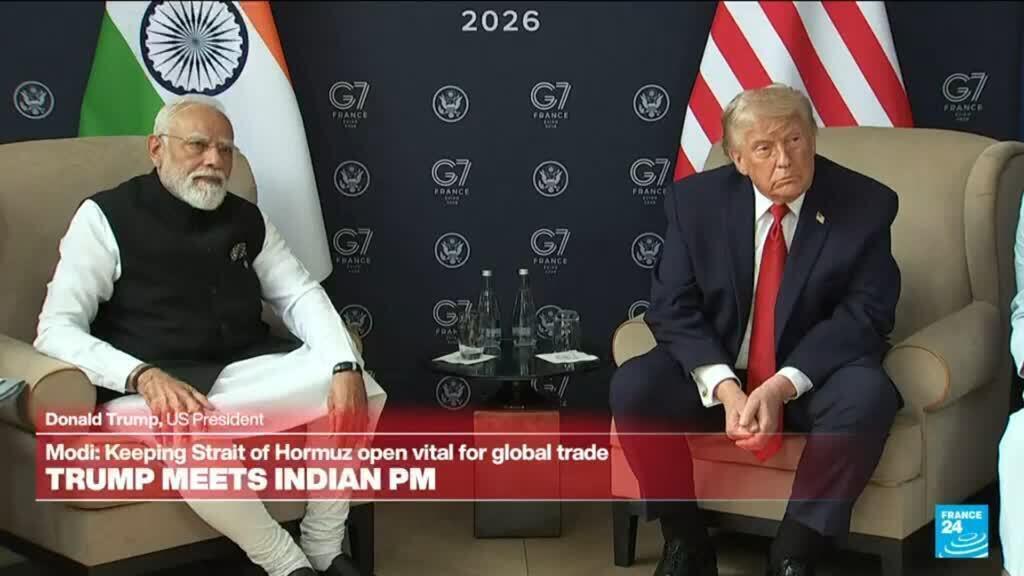 Video thumbnail for Replay: Trump meets Modi, addresses memorandum of understanding in Iran and FRANCE 24's analysis