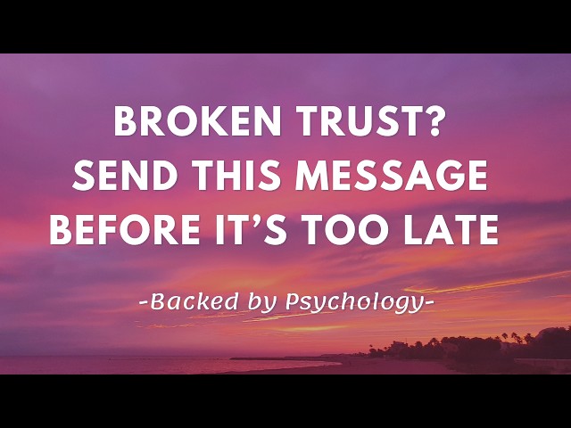 Video thumbnail for You Can’t Fix Trust—Unless You Send This One Text
