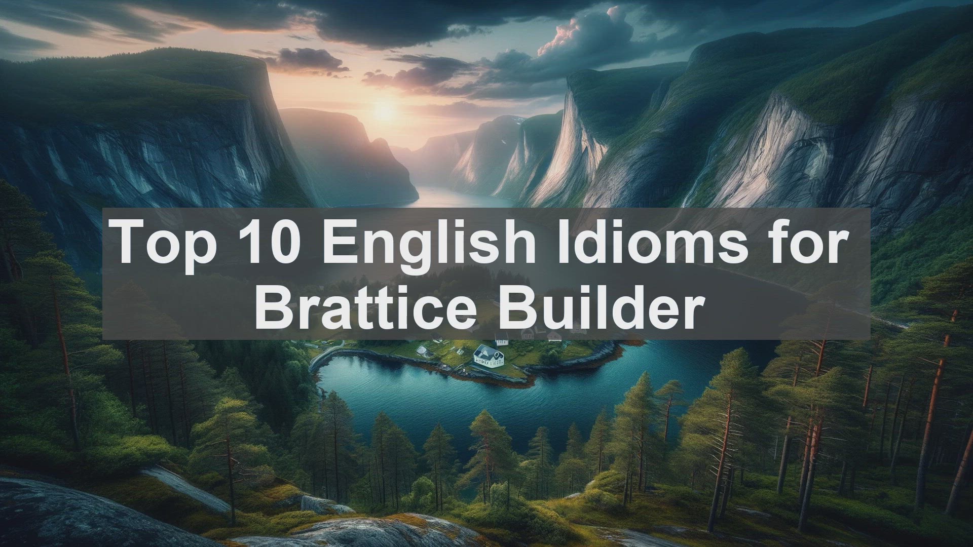 'Video thumbnail for Top 10 English Idioms for Brattice Builder'