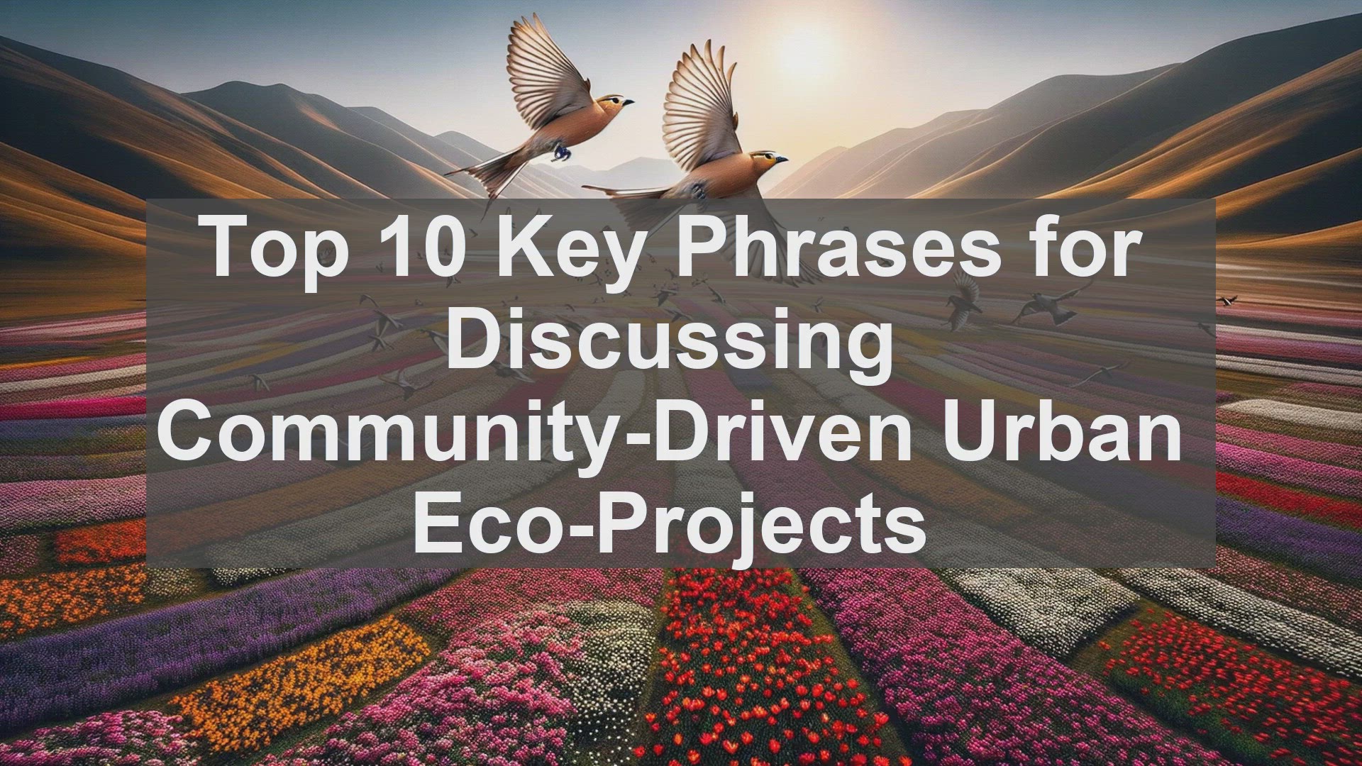 'Video thumbnail for Top 10 Key Phrases for Discussing CommunityDriven Urban EcoProjects'