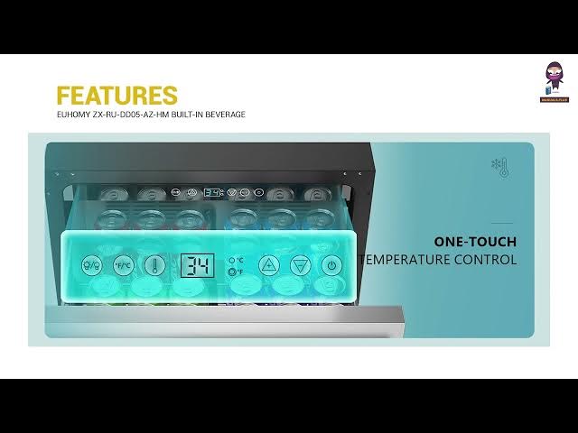 Video thumbnail for EUHOMY ZX RU DD05 AZ HM Built In Beverage Cooler