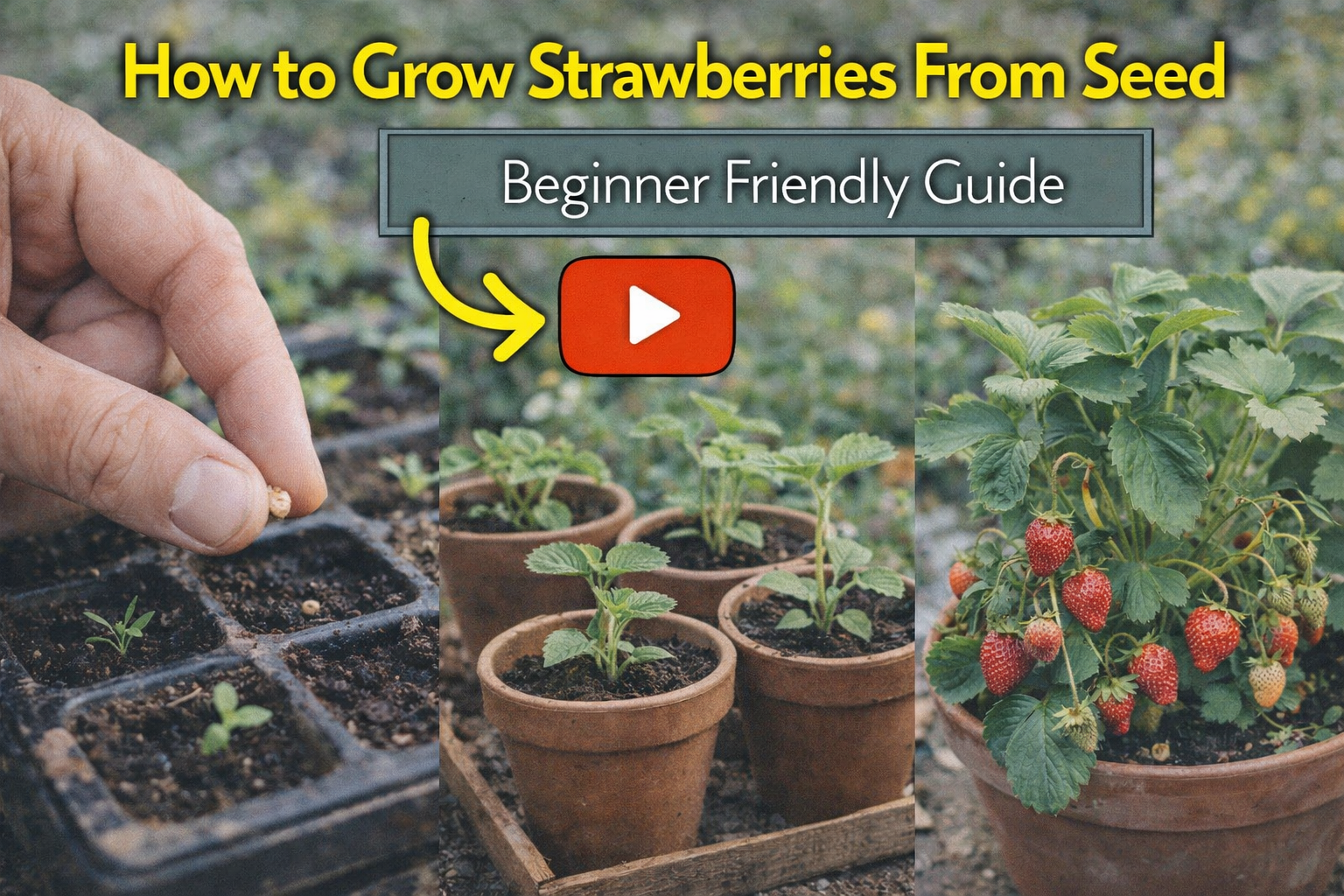 Video thumbnail for How to Grow Strawberries From Seed | Beginner Friendly Guide