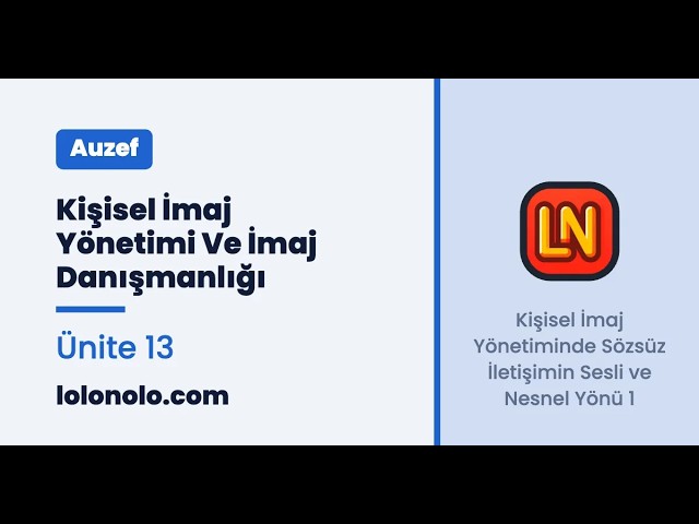 Video thumbnail for Kişisel İmaj Yönetimi ve İmaj Danışmanlığı Ünite 13 Deneme Sınavı