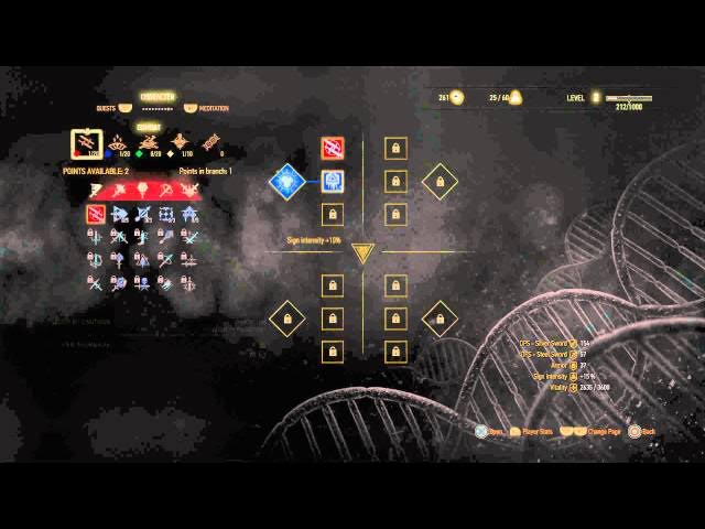 Video thumbnail for The Witcher 3: Wild Hunt - White Orchard: Place of Power (Axii Sign) Sun & Stars Ability Unlocked