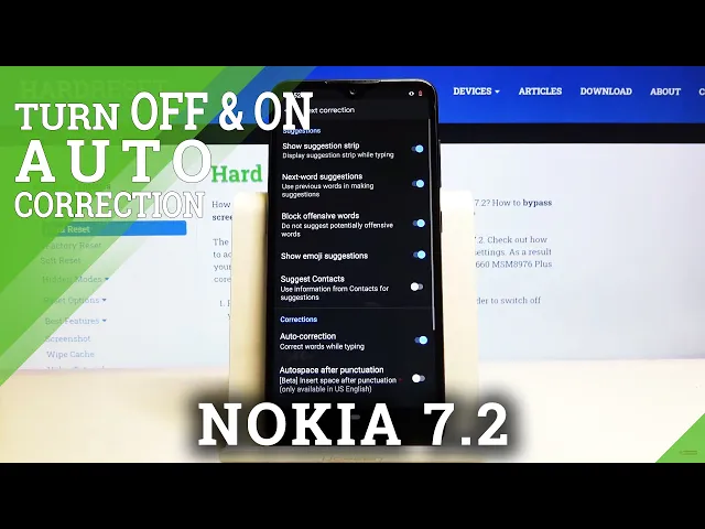 Video thumbnail for How to Enter Auto Correction Options in NOKIA 7.2 – Auto Correction Text