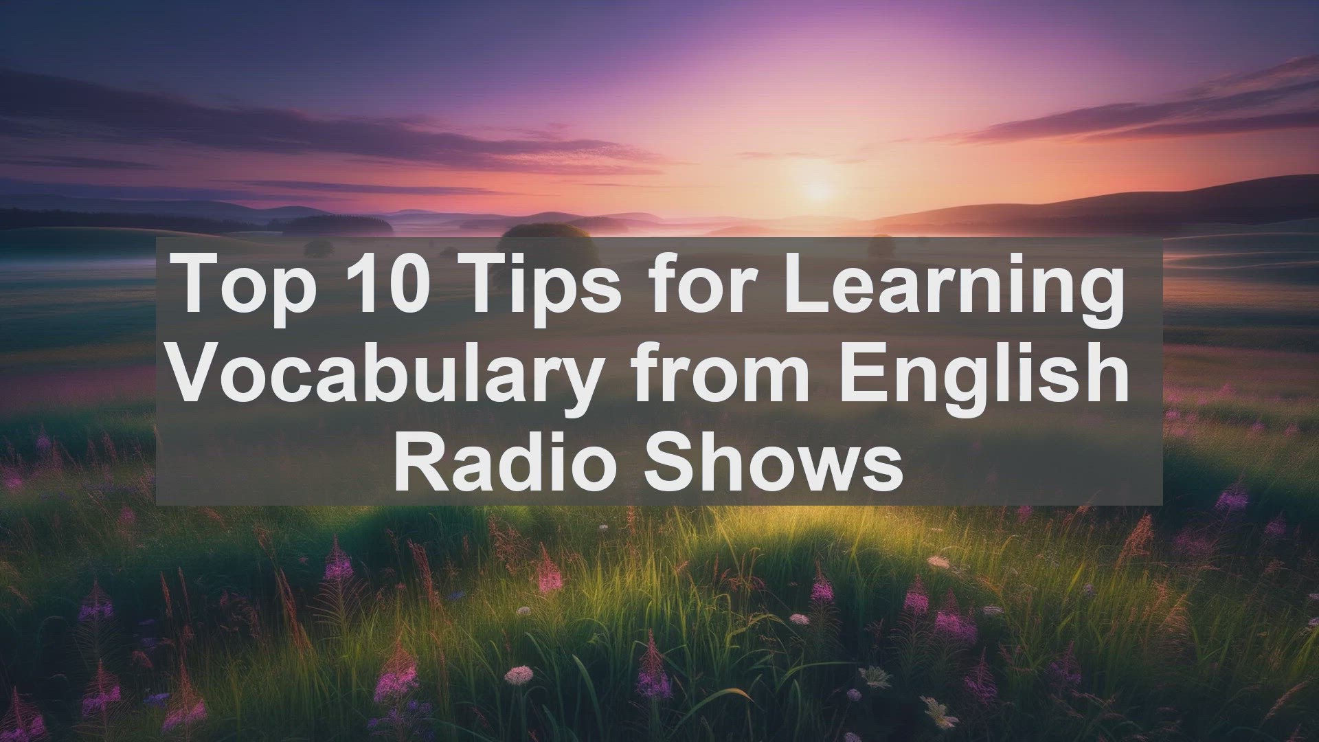 'Video thumbnail for Top 10 Tips for Learning Vocabulary from English Radio Shows'