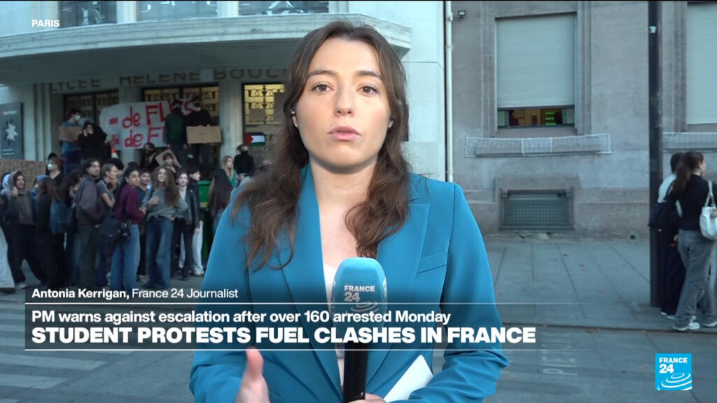 Video thumbnail for 'Class sizes of more than 36 people': student protests continue in Paris and beyond