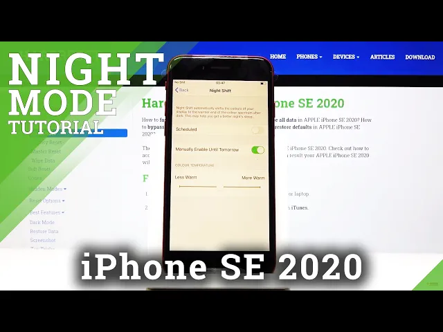 Video thumbnail for How to Activate Night Shield in iPhone SE 2020 – Night Light / Night Mode