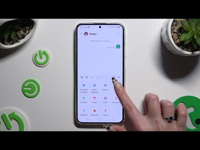 Video thumbnail for How to Add Audio/Music or Video Files To A Text Message on Samsung Galaxy S24+?