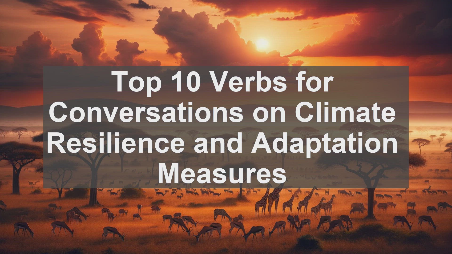 'Video thumbnail for Top 10 Verbs for Conversations on Climate Resilience and Adaptation Measures'