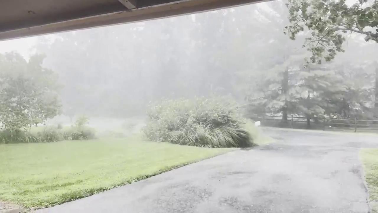 Video thumbnail for US: High Winds and Hail Hit D.C. Area, Grounding Flights and Downing Trees.