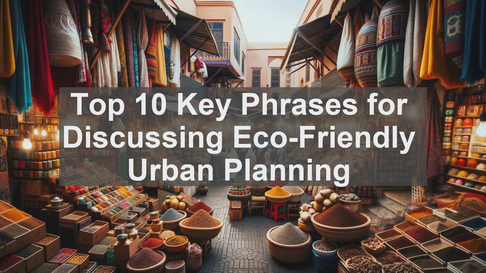 'Video thumbnail for Top 10 Key Phrases for Discussing EcoFriendly Urban Planning'
