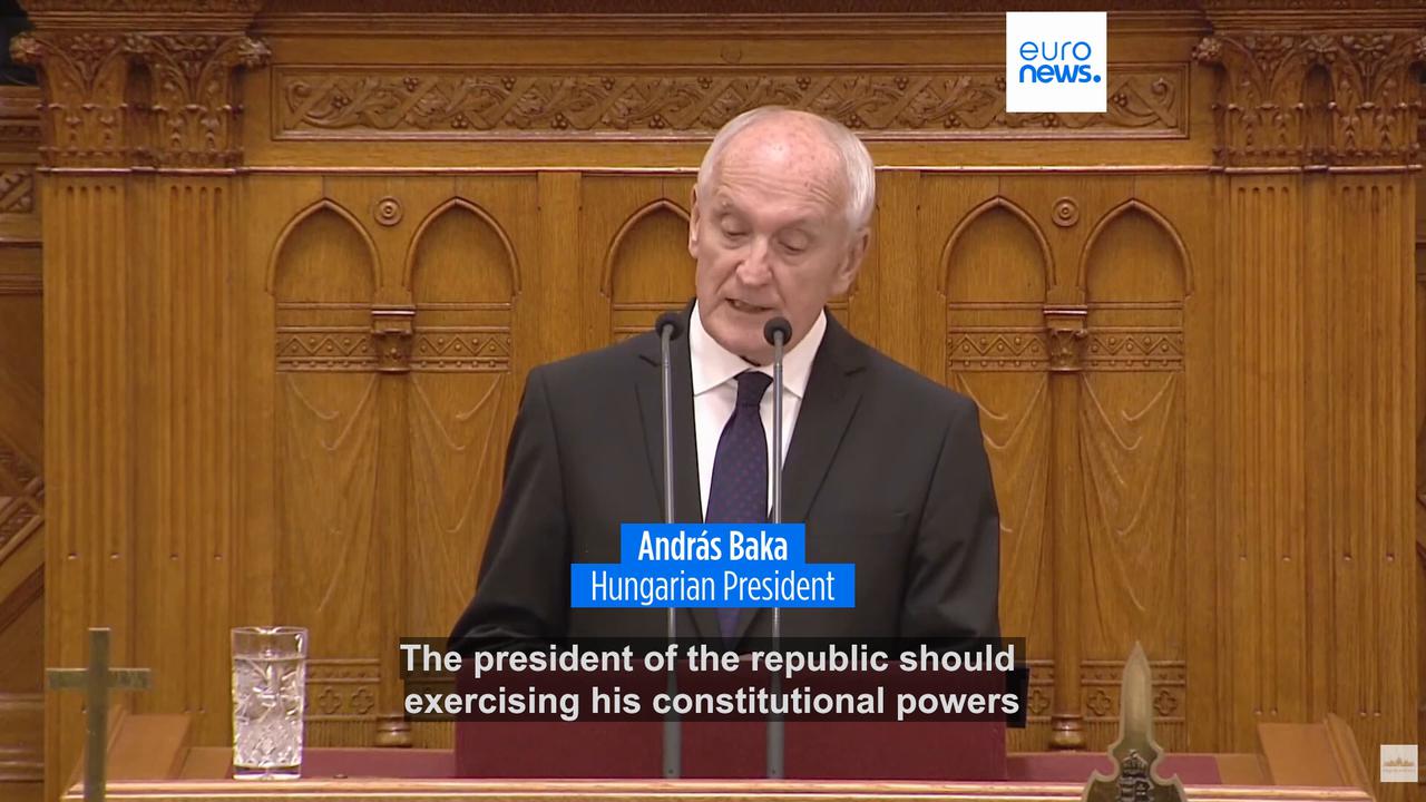 Video thumbnail for Hungary's parliament approves Orbán-critic and former judge András Baka as president