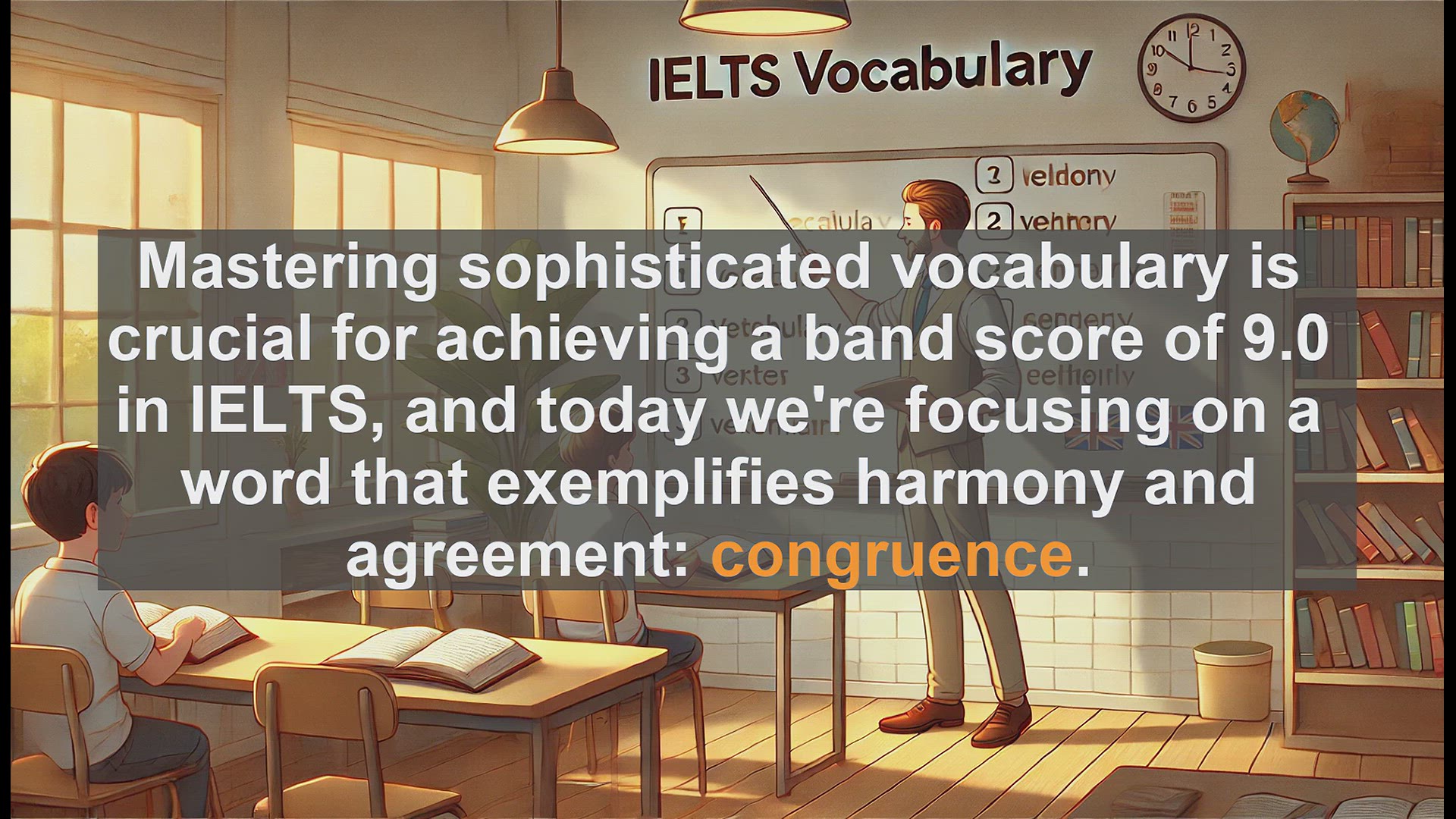 'Video thumbnail for 2000 Must Know IELTS 9.0 Vocabulary - Congruence: Mastering Advanced IELTS Vocabulary'