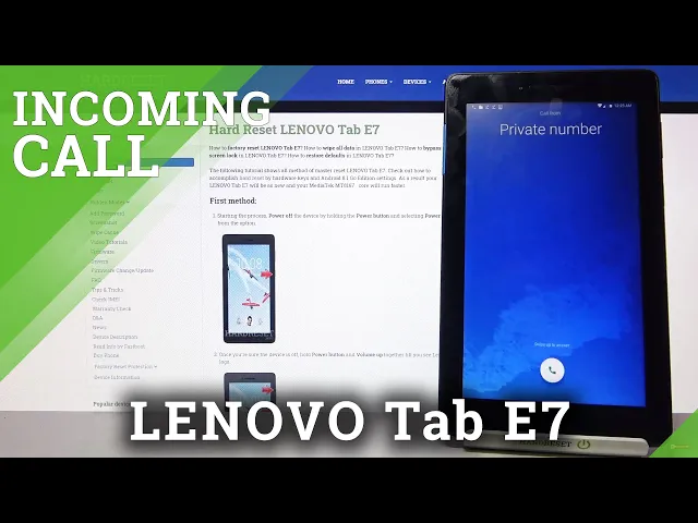 Video thumbnail for Incoming Call Presentation & Ringtone - Lenovo Tab E7