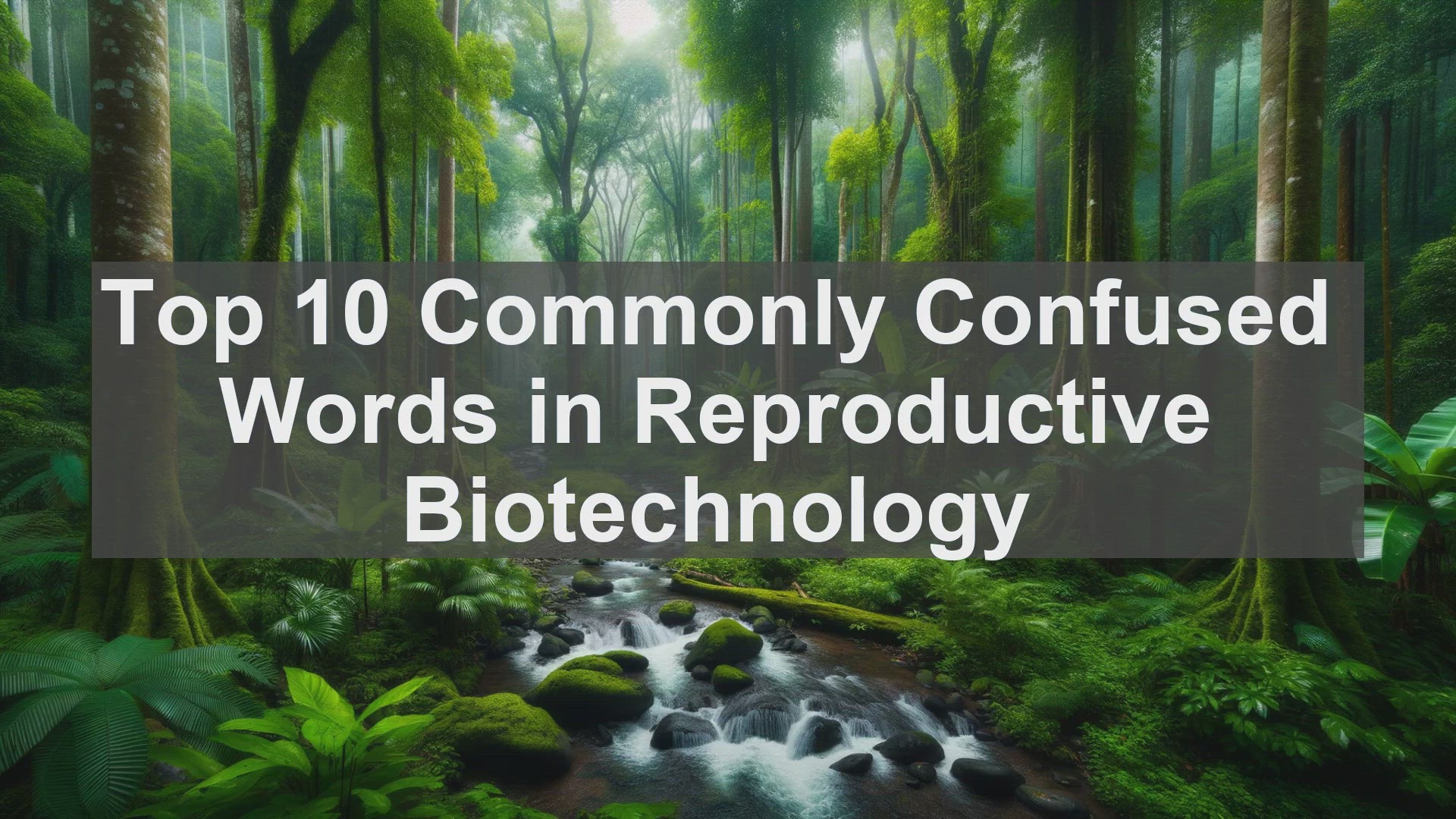 'Video thumbnail for Top 10 Commonly Confused Words in Reproductive Biotechnology'