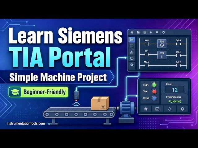 Video thumbnail for Learn Siemens TIA Portal with a Simple Machine Project