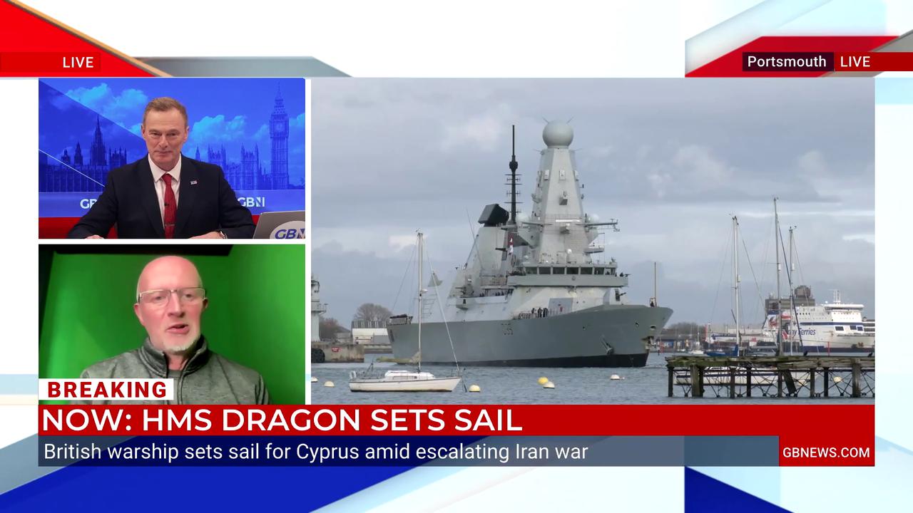 Video thumbnail for WATCH: HMS Dragon FINALLY leaves Portsmouth and sets sail for Cyprus amid escalating war
