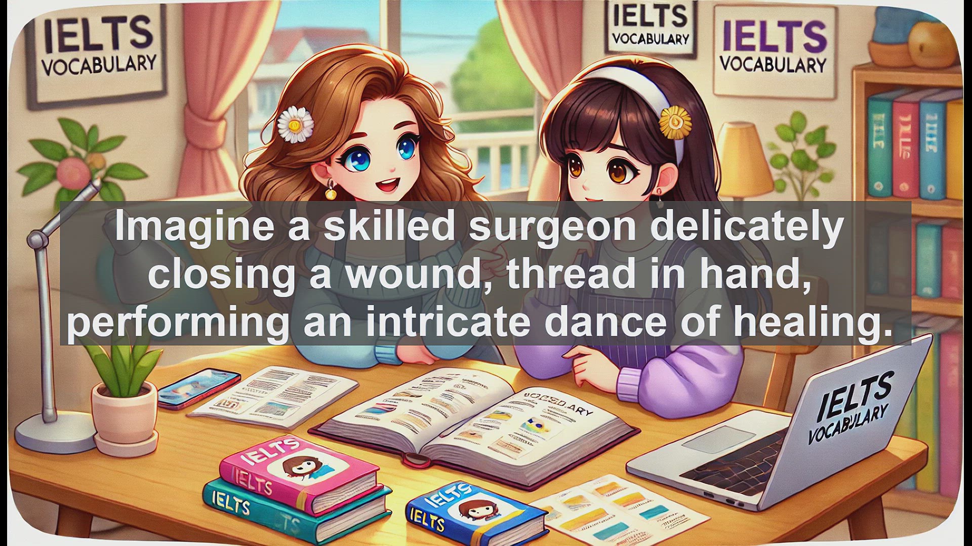 'Video thumbnail for 2000 Must Know IELTS 9.0 Vocabulary - Suture: A Key Medical Term for IELTS Success'