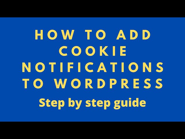 Video thumbnail for How to add a cookie consent popup to WordPress - Step by step guide
