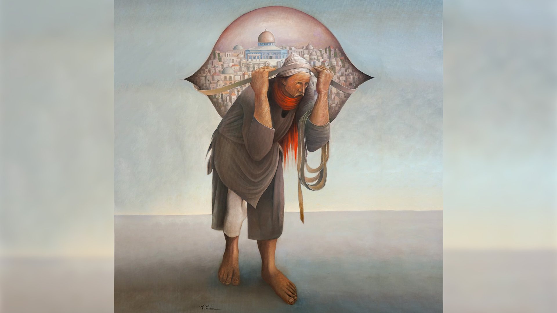 Video thumbnail for Palestinians mourn ‘Camel of Hardship’ artist Sliman Mansour