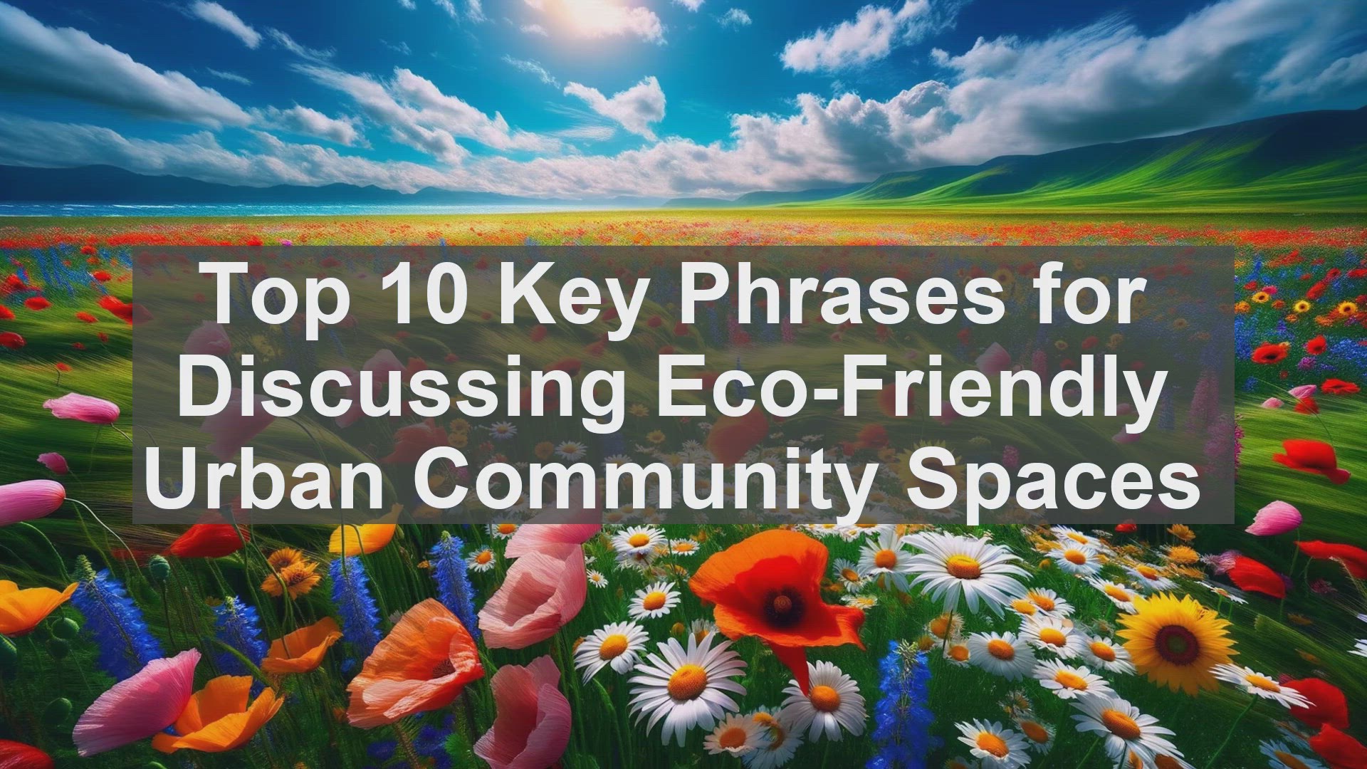'Video thumbnail for Top 10 Key Phrases for Discussing EcoFriendly Urban Community Spaces'