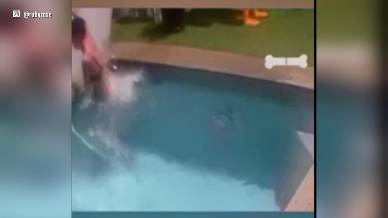 Video thumbnail for UNCAPTIONED: Ruby Rose hospitalised after breaking multiple ribs in pool accident.