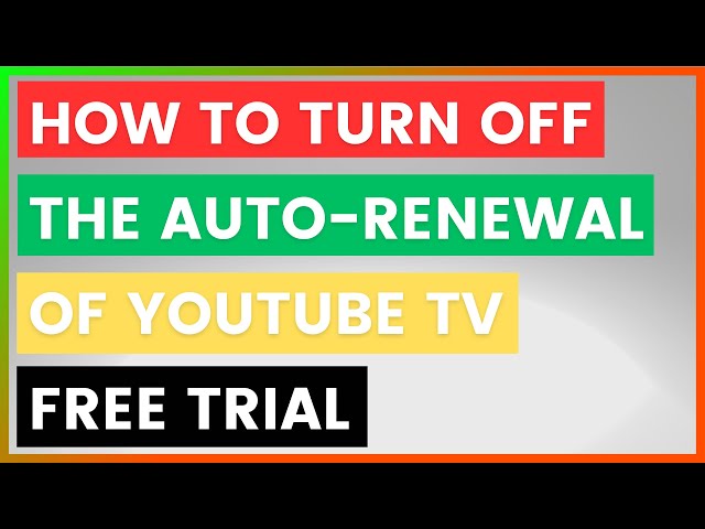 Video thumbnail for How To Turn Off The Auto Renewal Of YouTube TV Free Trial Or Subscription? [in 2025]