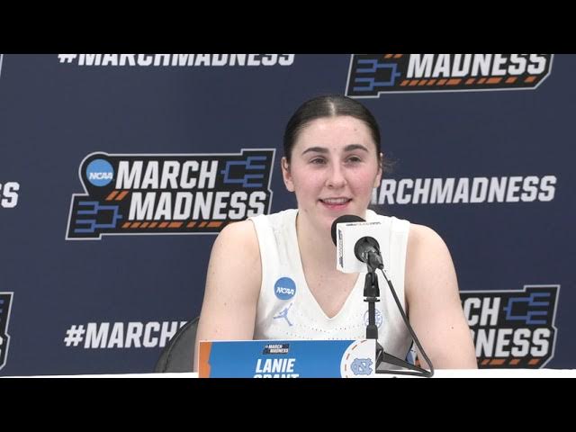 Video thumbnail for #UNC press conference with Coach Courtney Banghart, Nyla Brooks and Lanie Grant after win.
