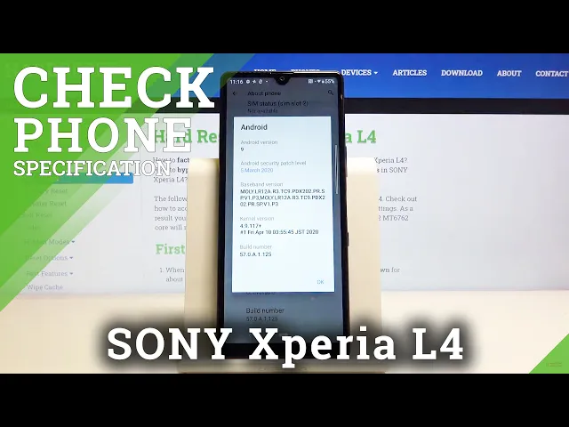 Video thumbnail for How to Check Phone Specification in SONY Xperia L4 – Fined Phone Info