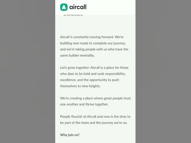 Video thumbnail for Customer Support Specialist - Remote job - Aircall