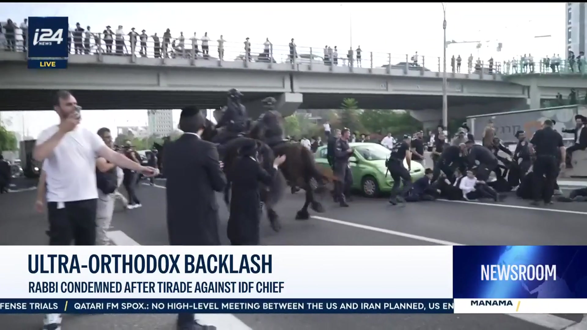Video thumbnail for Ultra-Orthodox backlash: Rabbi condemned after tirade against IDF chief