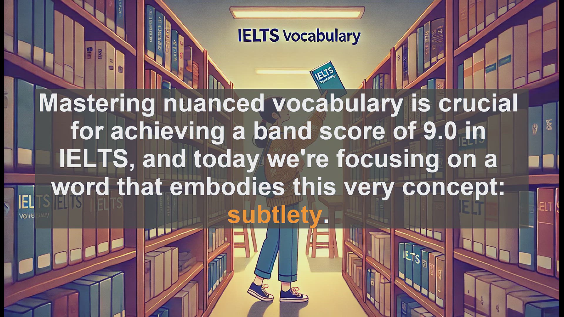 'Video thumbnail for 2000 Must Know IELTS 9.0 Vocabulary - Mastering 'Subtlety': A Key Word for IELTS Band 9.0'