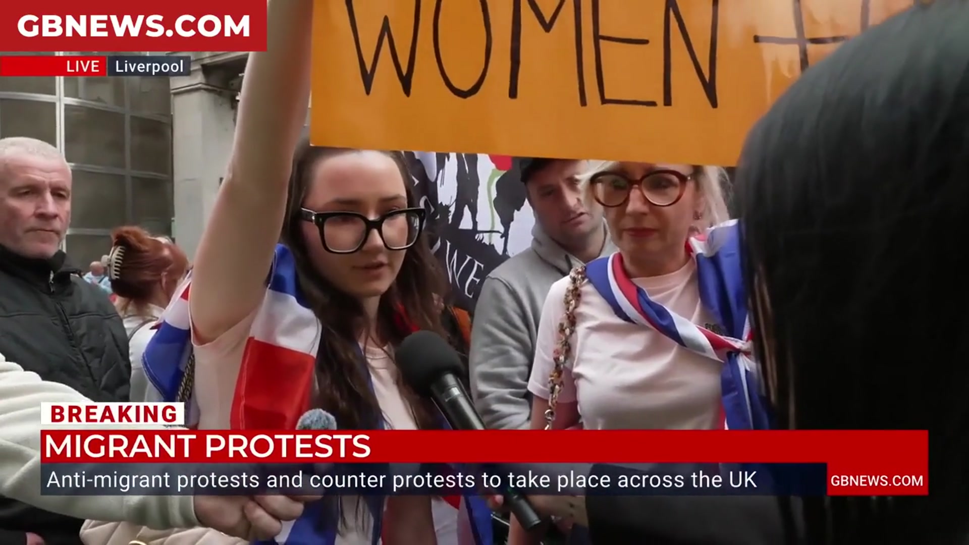 'Video thumbnail for WATCH: Liverpool protesters say they are 'sick' of the state of Britain's migrant crisis'