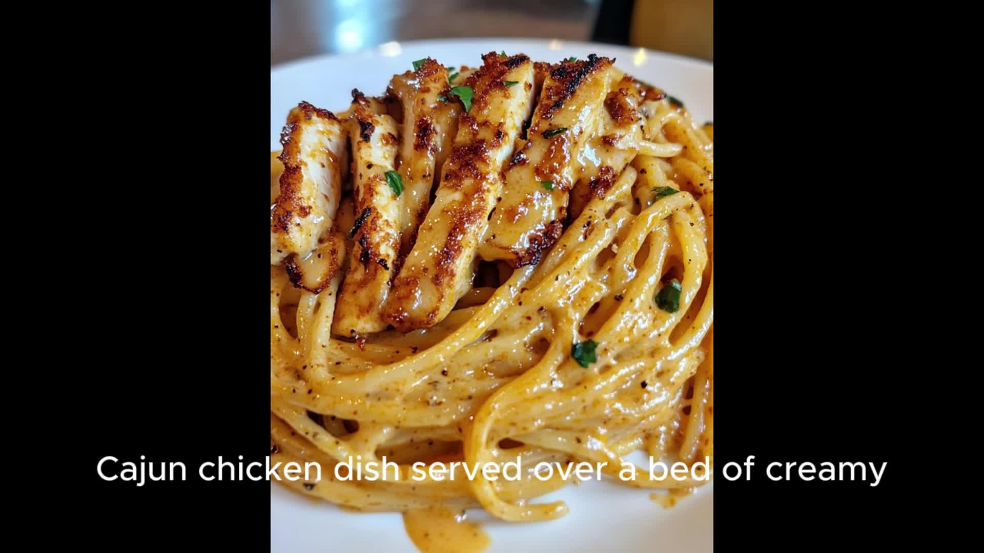 Video thumbnail for Savory Cajun Chicken over Creamy Parmesan Linguine
