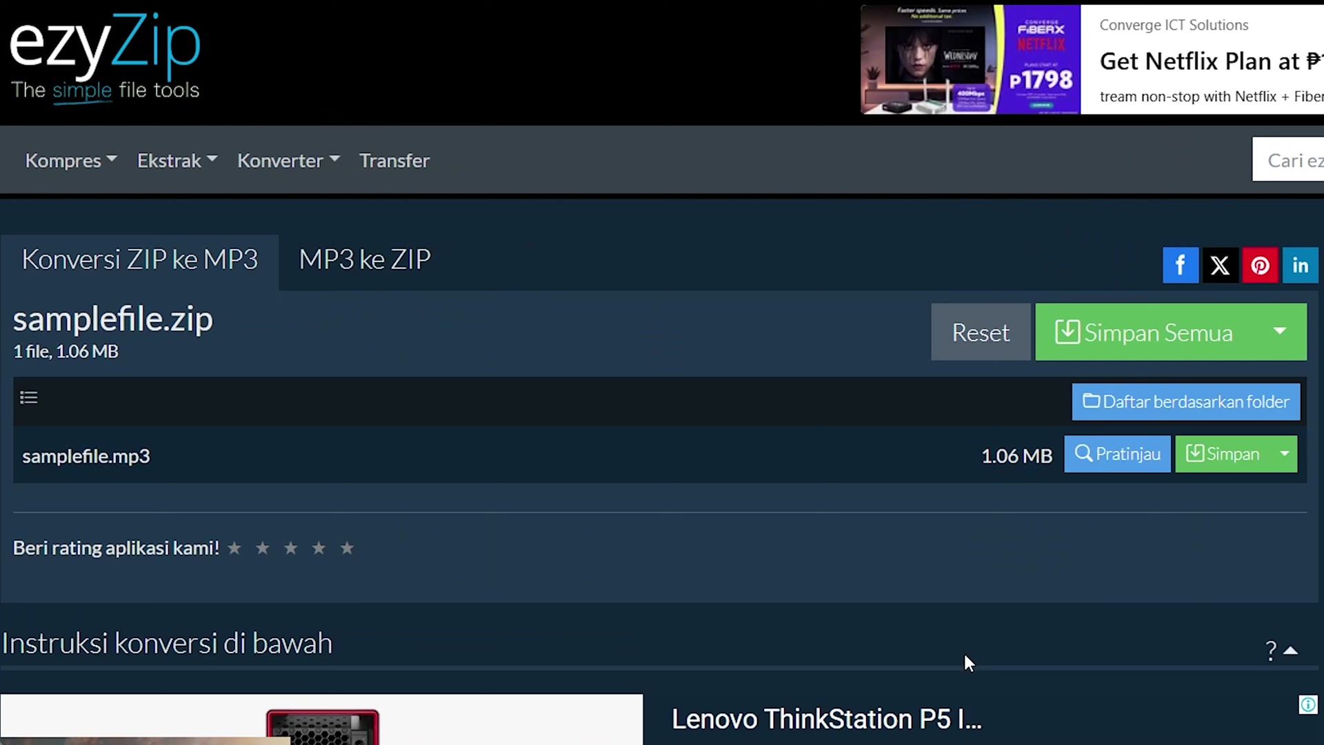 Video thumbnail for 🎵 Konversi ZIP ke MP3, Ekstrak File Audio Online – Gratis & Tanpa Perangkat Lunak