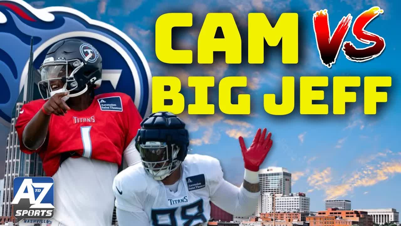 Video thumbnail for a to z sports nashville: cam ward vs jeff simmons titans training camp scuffle - truth and importance