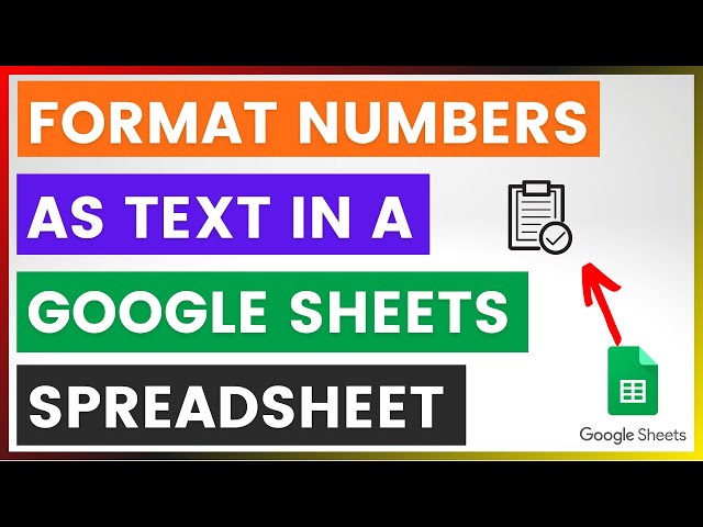 Video thumbnail for How To Format Numbers As Text In A Google Sheets Spreadsheet? [in 2025]