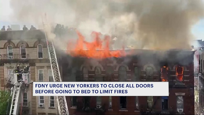 Video thumbnail for FDNY urges people to keep doors closed after several deadly fires