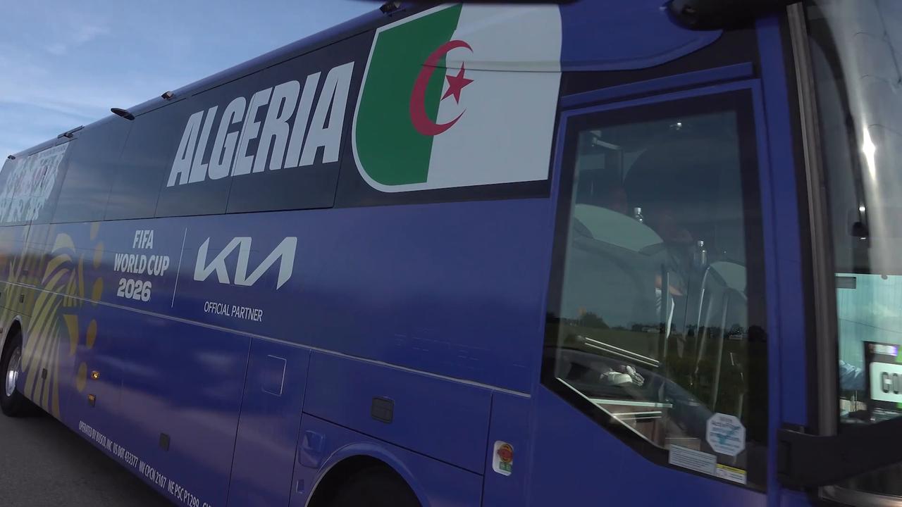 Video thumbnail for US: Argentina and Algeria fans gather ahead of World Cup match in Kansas City.