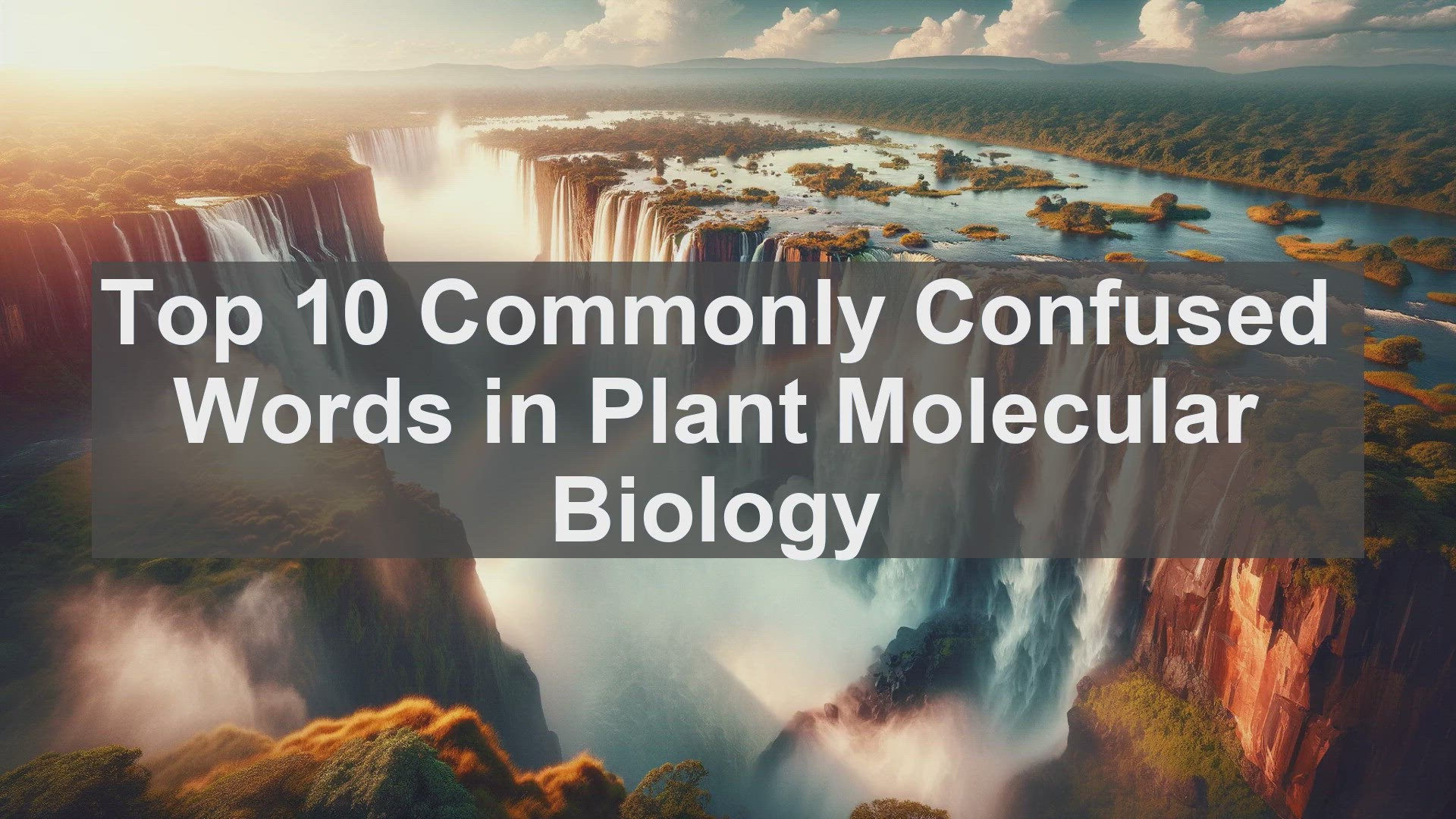 'Video thumbnail for Top 10 Commonly Confused Words in Plant Molecular Biology'