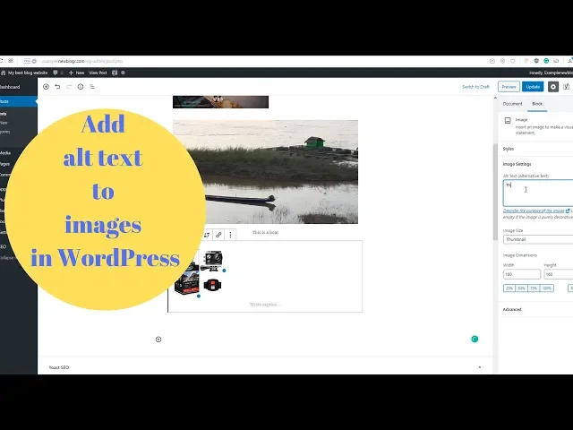 Video thumbnail for Alt text to images in WordPress - How to guide using new editor