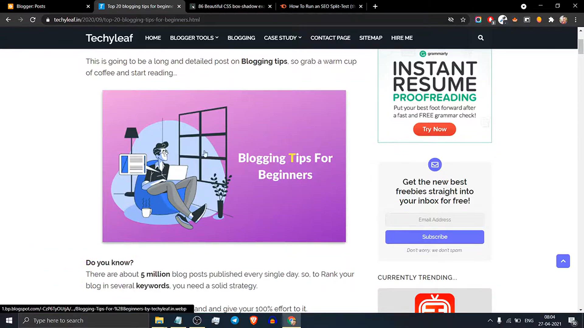 'Video thumbnail for How to Add Shadow Effect in Blogger images _ Box shadow Images with Border'