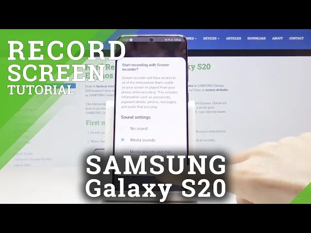 Video thumbnail for How to Record Screen in Samsung Galaxy S20 - Make Screen Videos