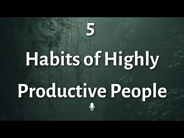 Video thumbnail for The Top 5 Habits of Productivit