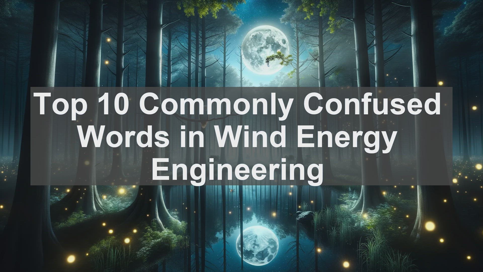 'Video thumbnail for Top 10 Commonly Confused Words in Wind Energy Engineering'