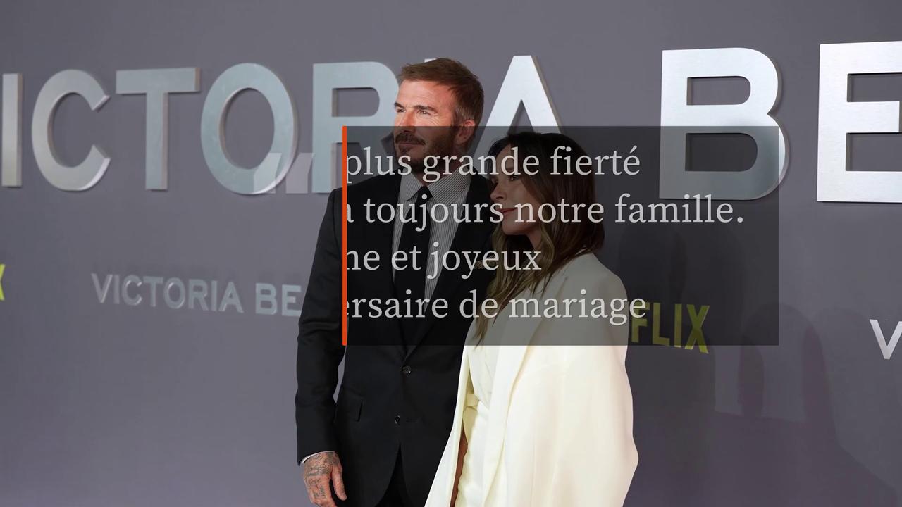 Video thumbnail for David et Victoria Beckham fêtent leurs 27 ans de mariage.