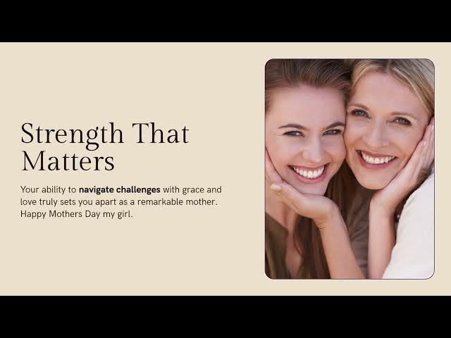 Video thumbnail for Mothers Day Messages for Daughter