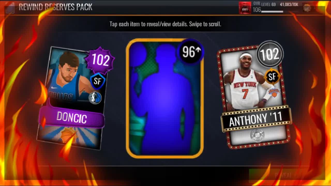 Video thumbnail for knyt: nba live mobile 20: insane rewind reserve pack opening! 102 melo!