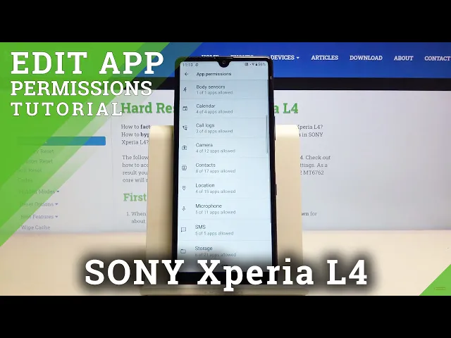 Video thumbnail for How to Enter App Permissions in SONY Xperia L4 – Find Permission Menu